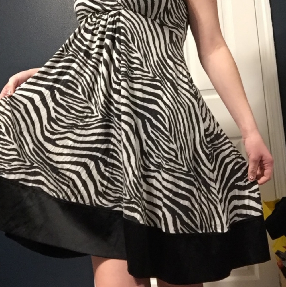 Express, Zebra Printed Summer Dress - image 2